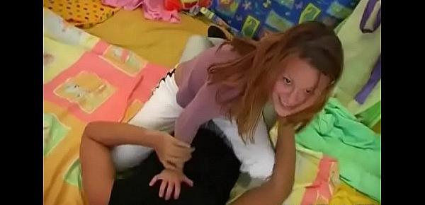 Cute young Zhenya blowing well
